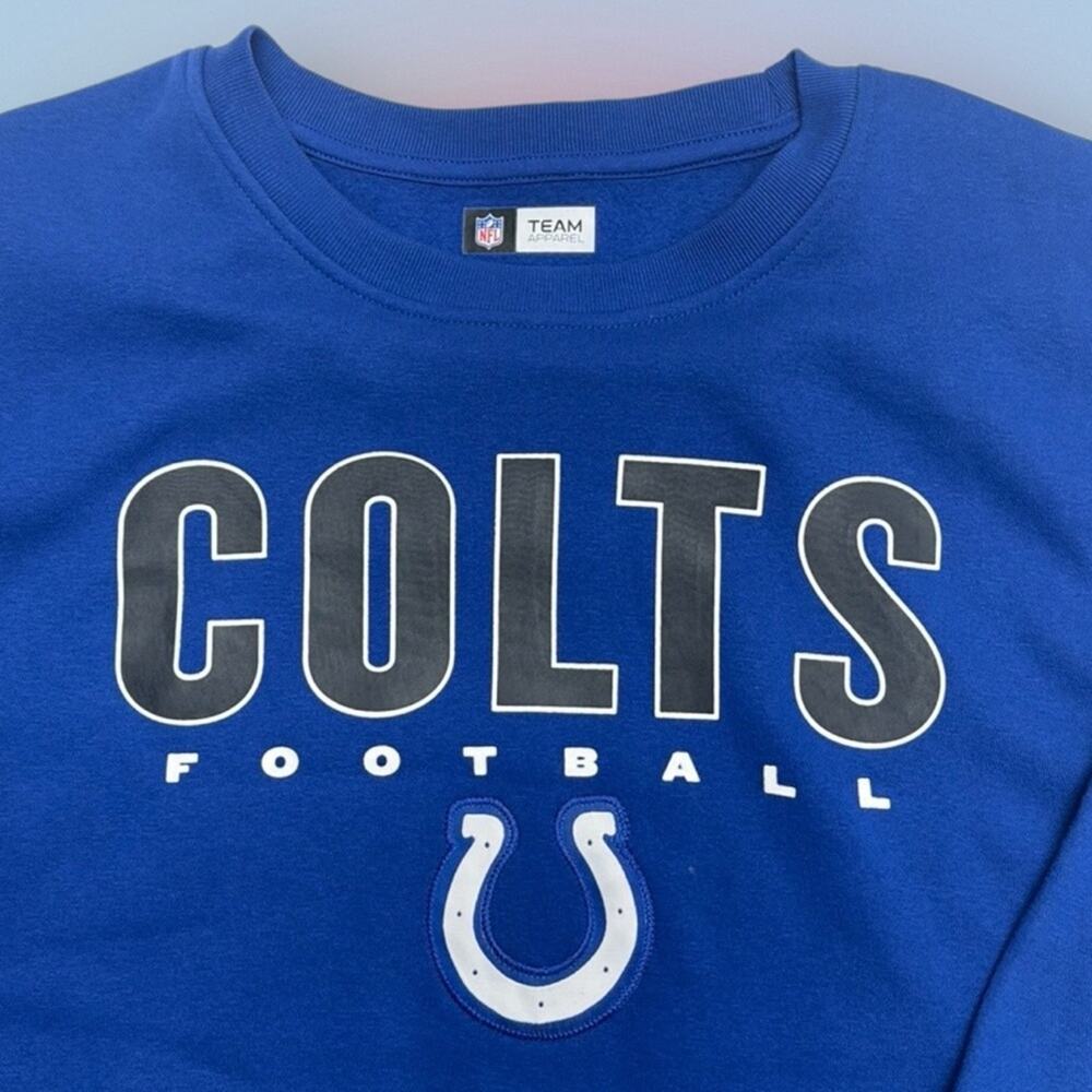 COLTS FOOTBALL Men’s Large Blue Crewneck Sweatshirt